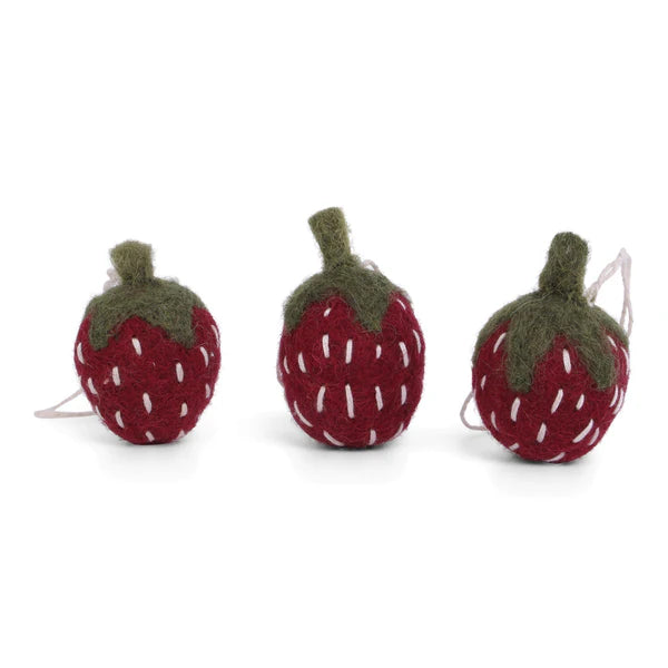 Erdbeeren mit Stiel – 3er-Set