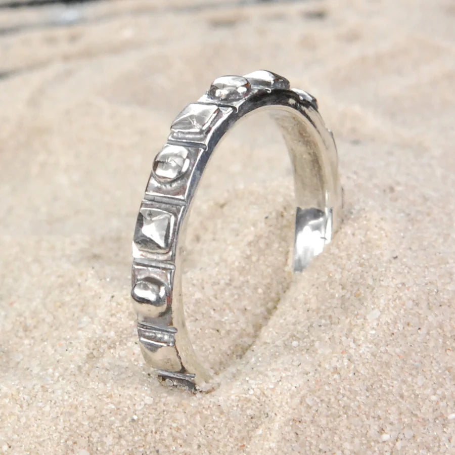 Silberring Slim PYRAMIDES