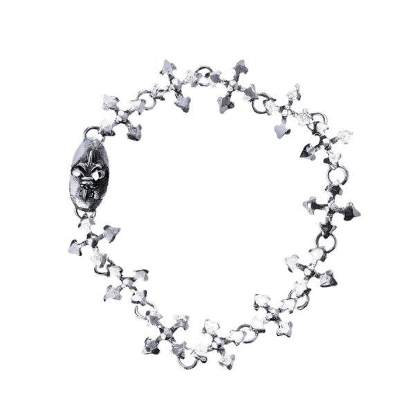 Silberarmband BLADES CROSS Row