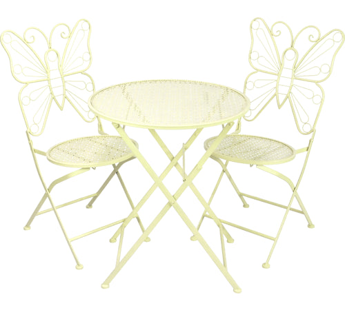 TISCH- UND STUHLSET PAPILLON S/3 für Frühling und Sommer