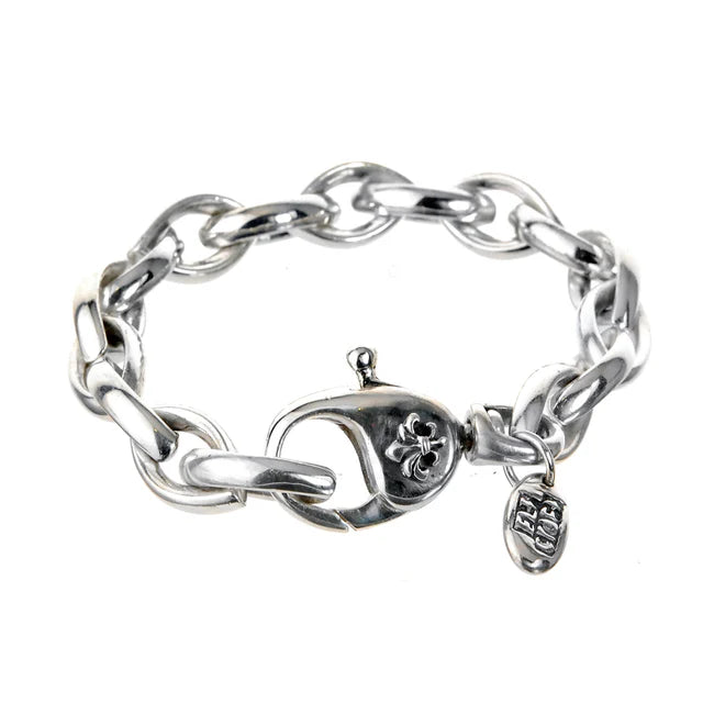 Silberarmband NAVETTE CHAIN L schlicht mit Lilienkarabiner
