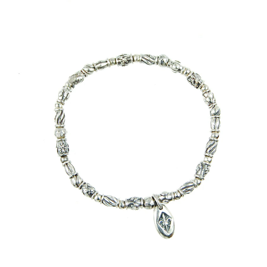 Silberarmbandröhren Lilies, Dragon Scales & Stars – in Silber oder 24 Karat vergoldet