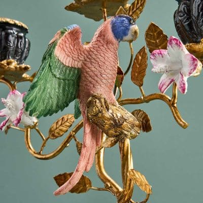 Kerzenleuchter Tiger, handbemalt