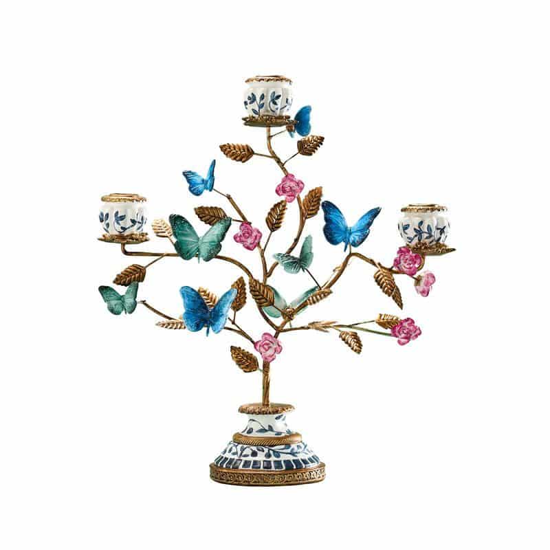 Kerzenleuchter Schmetterlinge, mehrfarbig