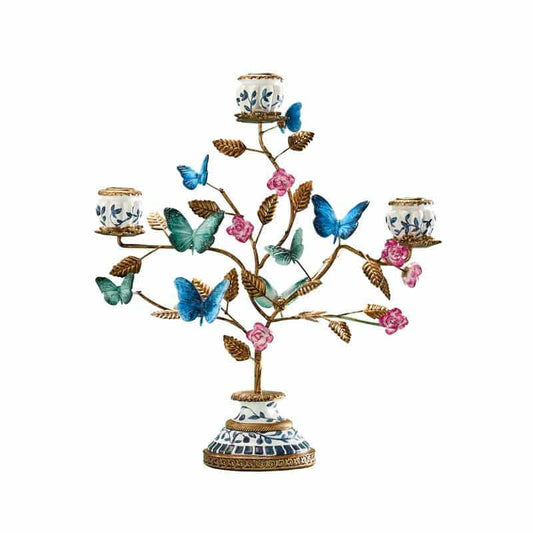 Kerzenleuchter Schmetterlinge, mehrfarbig