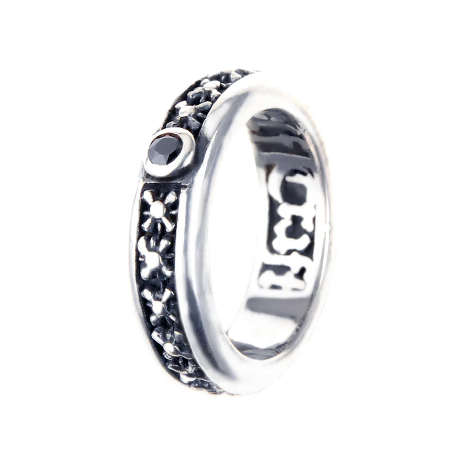 Silberring mit Morgenstern und kleinem Stein