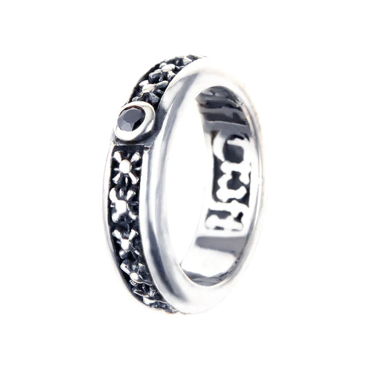 Silberring mit Morgenstern und kleinem Stein