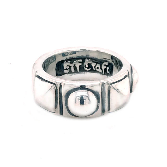 Silberring PYRAMIDEN und KUPPELN L