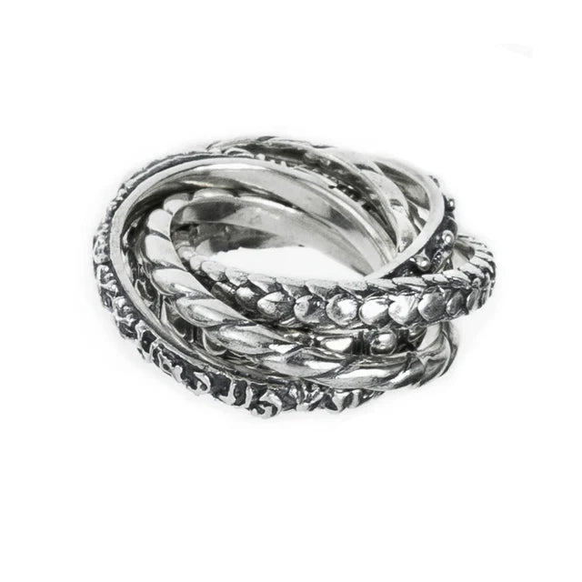 Silberring SECHS Band