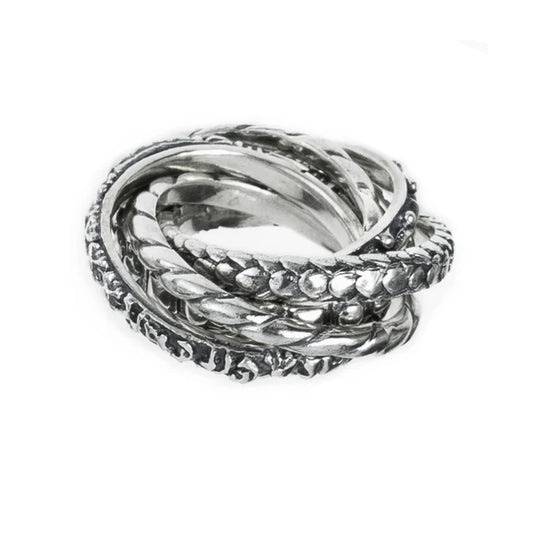 Silberring SECHS Band