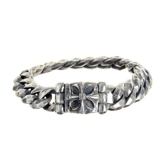 Silberarmband MALTESERKREUZ Facettierte Glieder S