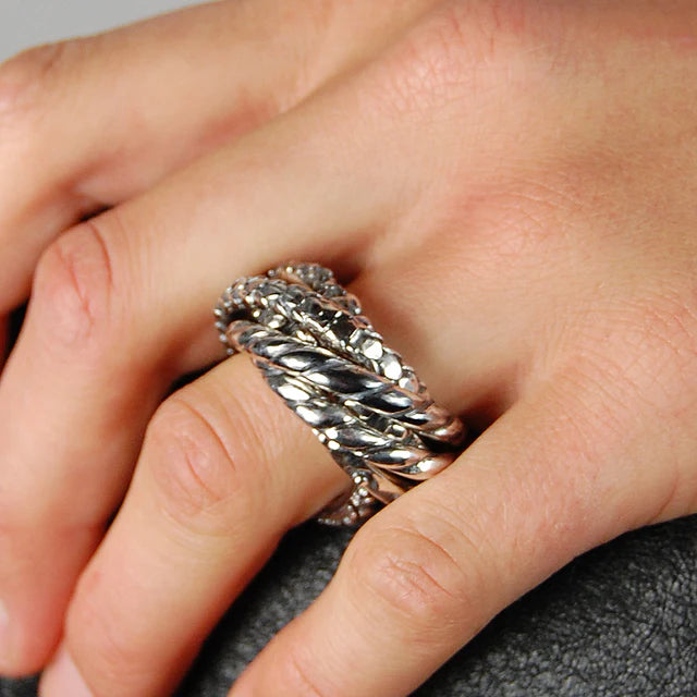 Silberring SECHS Band