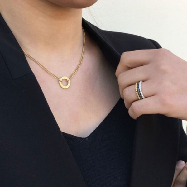 Halskette Double Chain Small Circle