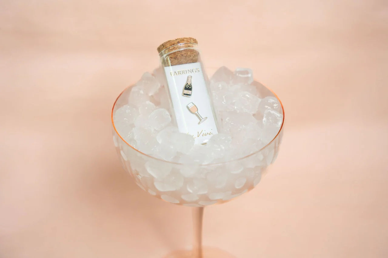 Ohrringe im Glas Ring for Champagne