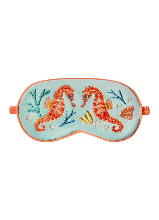 Lavendel-Augenmaske – Funkelndes Seepferdchen – Aqua