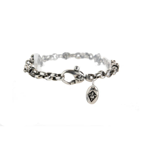 Silberarmband ERBSEN mit Lilien und MALTESERKREUZ