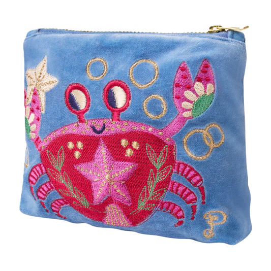 Samt-Minitasche – Seefahrende Krabbe, Kornblume