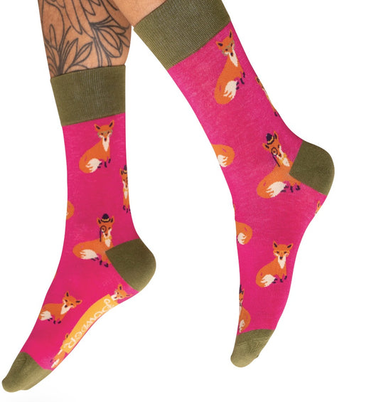 Männer Socken - Vintage Van - Fuchsia
